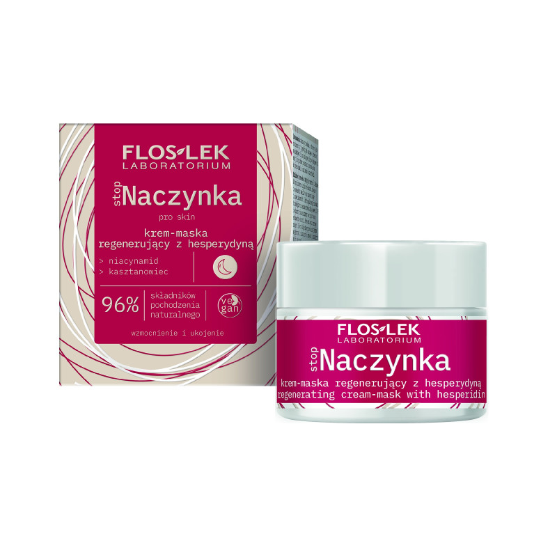 FLOSLEK Stop Naczynka Krem-maska regenerujący z hesperydyną na noc 50ml