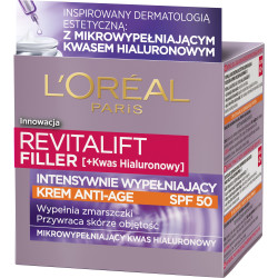 Loreal REVITALIFT FILLER [HA] Krem intensywnie wypełniający zmarszczki Anti-Age SPF50 50ml