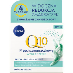 Nivea Q10 Przeciwzmarszczkowy Extra Lekki Krem na dzień SPF15 - skóra mieszana 50ml