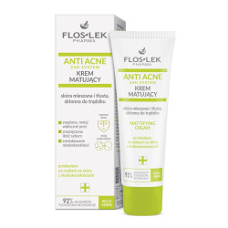 Floslek ANTI ACNE 24H SYSTEM Krem matujący do cery mieszanej,tłustej skłonnej do trądziku 50ml