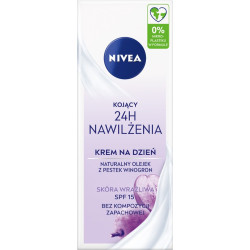 NIVEA 24H Nawilżenia Kojąco-nawilżający krem na dzień SPF 15 50 ml