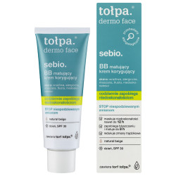 TOŁPA Dermo Face Sebio Matujący Krem korygujący BB na dzień SPF30 - natural beige 40 ml