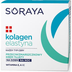 Soraya Kolagen Elastyna Przeciwzmarszczkowy Krem tłusty na dzień i noc 50ml