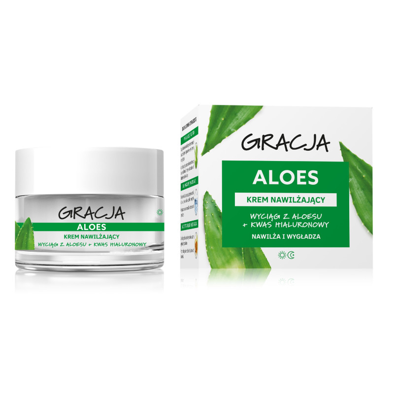 Gracja Krem aloesowy na dzień i na noc nawilżający 50ml Gracja Krem aloesowy na dzień i na noc nawilżający 50ml