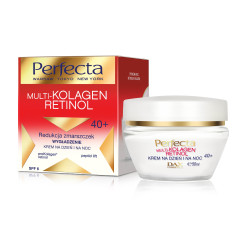 Perfecta Multi-Kolagen Retinol 40+ Krem redukujący zmarszczki wygładzający na dzień i noc  50ml