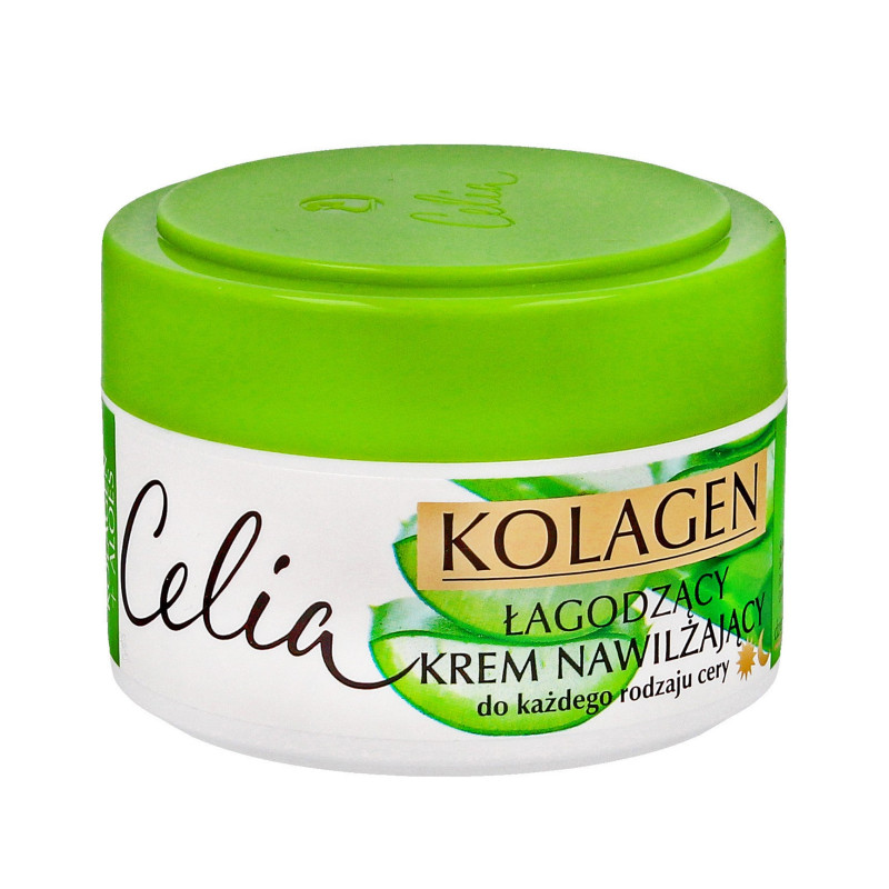 Celia Krem aloesowy z kolagenem łagodząco-nawilżający 50ml Celia Krem aloesowy z kolagenem łagodząco-nawilżający 50ml
