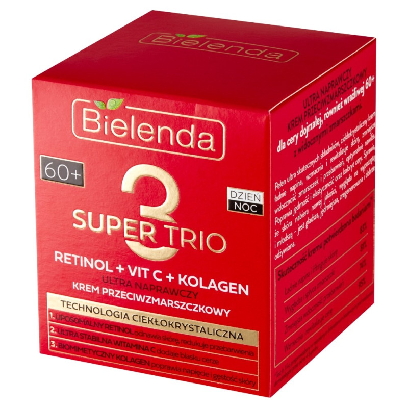 Bielenda Super Trio 60+ Ultra Naprawczy Krem przeciwzmarszczkowy na dzień i noc 50ml