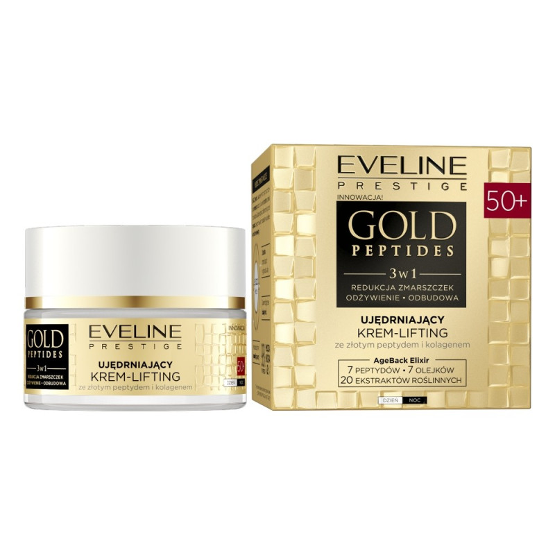 EVELINE Gold Peptides 3w1 Ujędrniający Krem-Lifting 50+ na dzień i noc 50ml