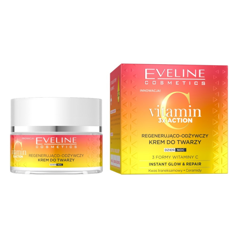 EVELINE Vitamin C 3xAction Regenerująco - Odżywczy Krem do twarzy na dzień i noc 50ml