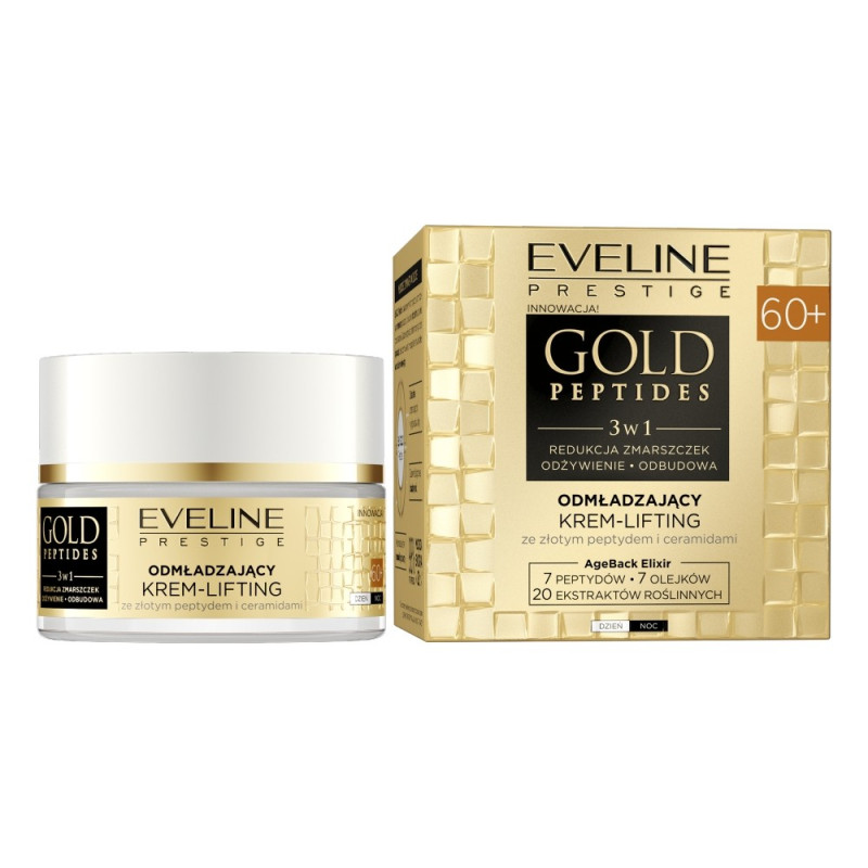 EVELINE Gold Peptides 3w1 Odmładzający Krem-Lifting 60+ na dzień i noc 50ml