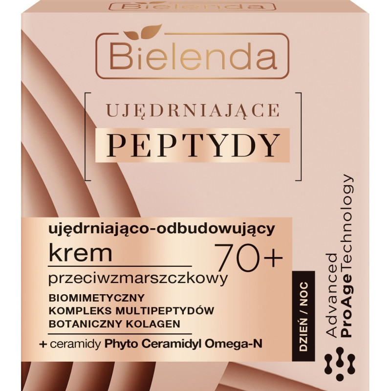 Bielenda Ujędrniające Peptydy 70+ Ujędniająco-Odbudowujący  Krem przeciwzmarszczkowy na dzień i noc 50ml