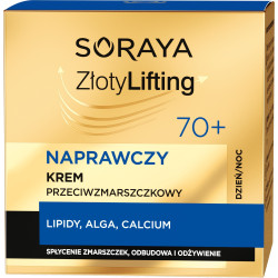 SORAYA Złoty Lifting Naprawczy Krem przeciwzmarszczkowy 70+ na dzień i noc 50ml