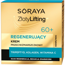 SORAYA Złoty Lifting Regenerujący Krem przeciwzmarszczkowy 60+ na dzień i noc 50ml