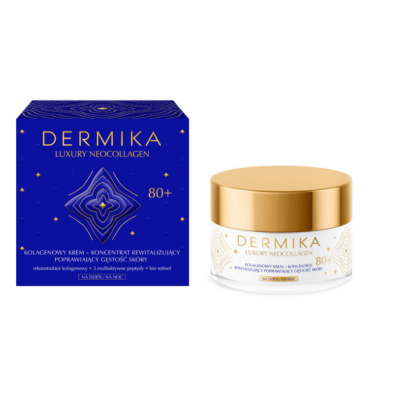 DERMIKA Luxury Neocollagen Kolagenowy Krem-koncentrat rewitalizujący 80+ na dzień i noc 50ml