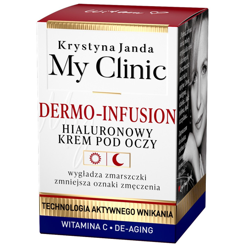 KRYSTYNA JANDA My Clinic Dermo-Infusion Hialuronowy Krem pod oczy na dzień i noc 15ml KRYSTYNA JANDA My Clinic Dermo-Infusion Hialuronowy Krem pod oczy na dzień i noc 15ml