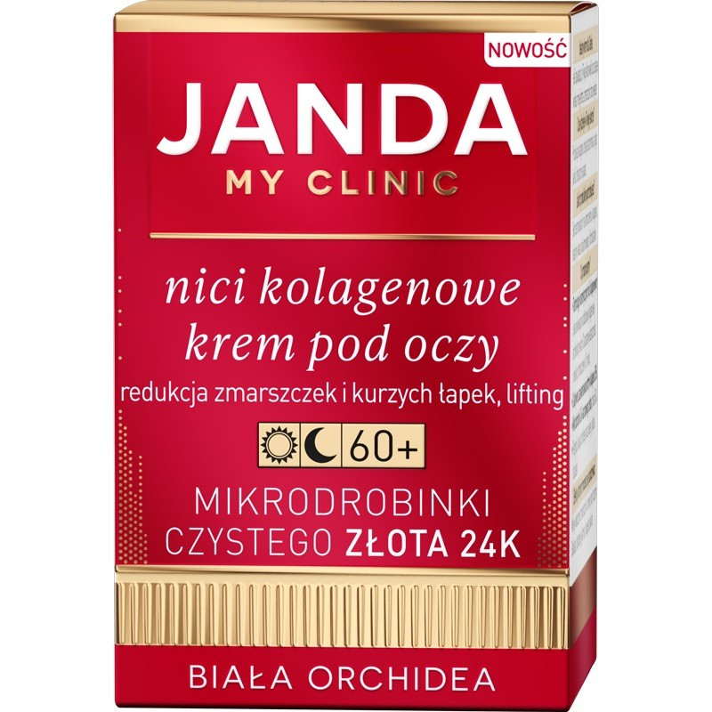 JANDA MY CLINIC Nici Kolagenowe Krem pod oczy na dzień i noc 60+  15ml