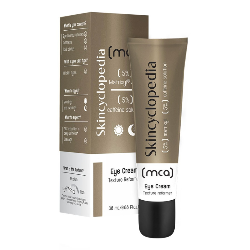 SKINCYCLOPEDIA Krem pod oczy przeciwzmarszczkowy z 5% Matrixyl 3000 + 5% roztwór Kofeiny 30 ml SKINCYCLOPEDIA Krem pod oczy przeciwzmarszczkowy z 5% Matrixyl 3000 + 5% roztwór Kofeiny 30 ml