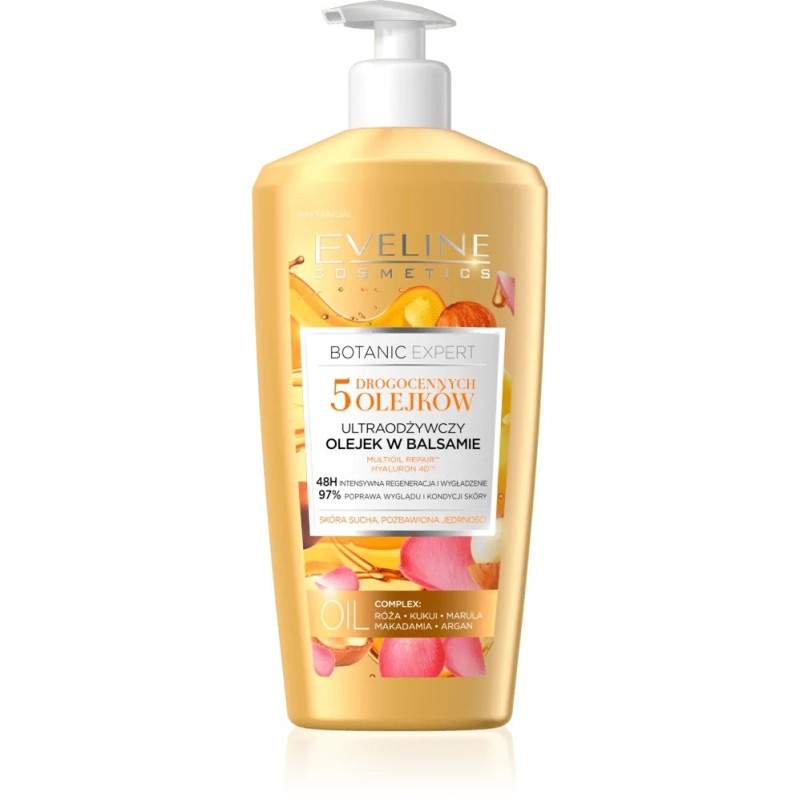 Eveline Botanic Expert Ultraodżywczy Olejek w balsamie do ciała 5 olejków 350ml Eveline Botanic Expert Ultraodżywczy Olejek w balsamie do ciała 5 olejków 350ml