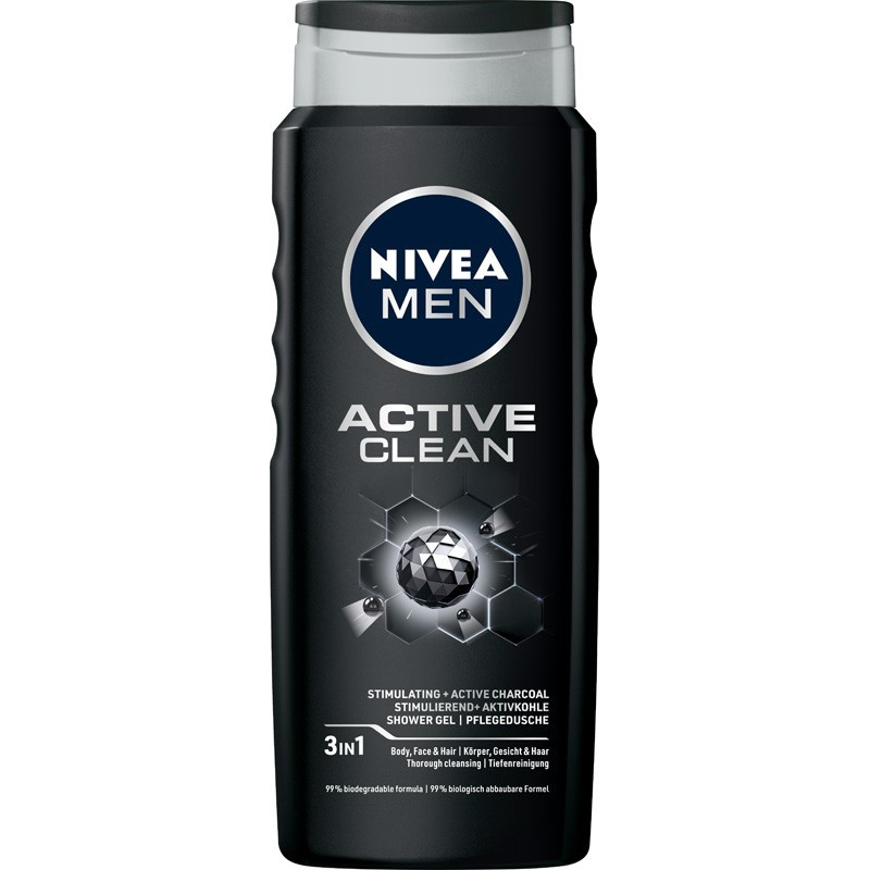 Nivea Men Żel pod prysznic Active Clean 500ml Nivea Men Żel pod prysznic Active Clean 500ml