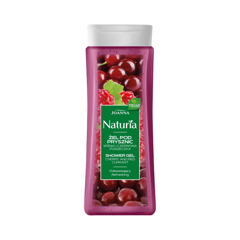 Joanna Naturia Żel pod prysznic Wiśnia i czerwona porzeczka 300ml Joanna Naturia Żel pod prysznic Wiśnia i czerwona porzeczka 300ml