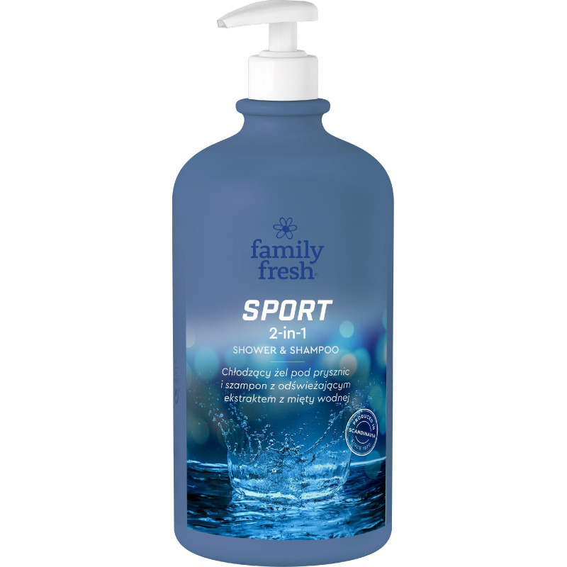 FAMILY FRESH Chłodzący Żel pod prysznic 2in1 Sport  1000ml