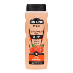 On Line Men Żel pod prysznic 3in1 Spicy Orange dla mężczyzn 410ml