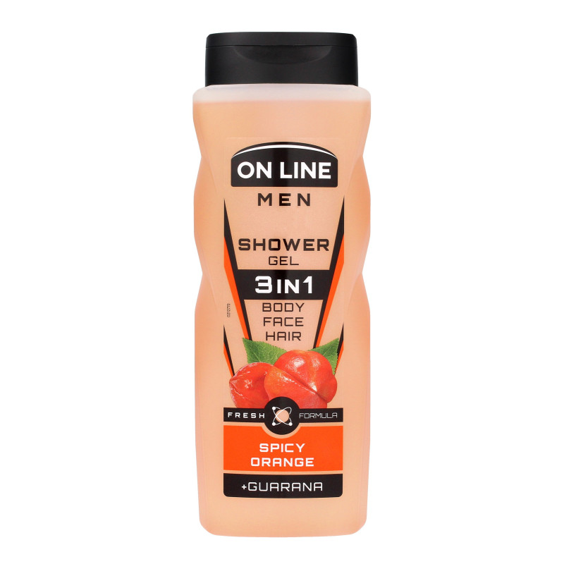 On Line Men Żel pod prysznic 3in1 Spicy Orange dla mężczyzn 410ml