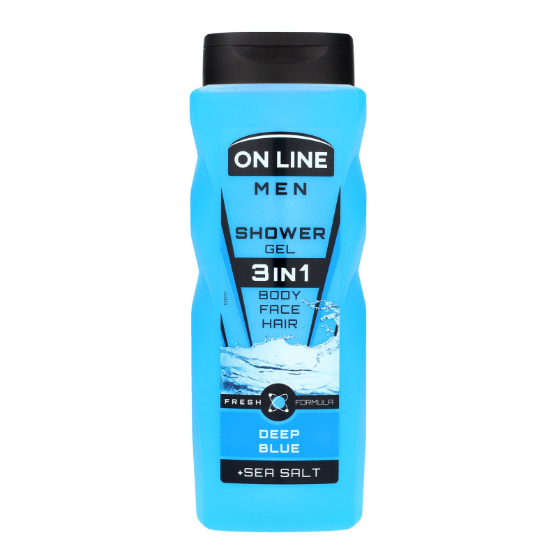 On Line Men Żel pod prysznic 3in1 Deep Blue dla mężczyzn 410ml On Line Men Żel pod prysznic 3in1 Deep Blue dla mężczyzn 410ml