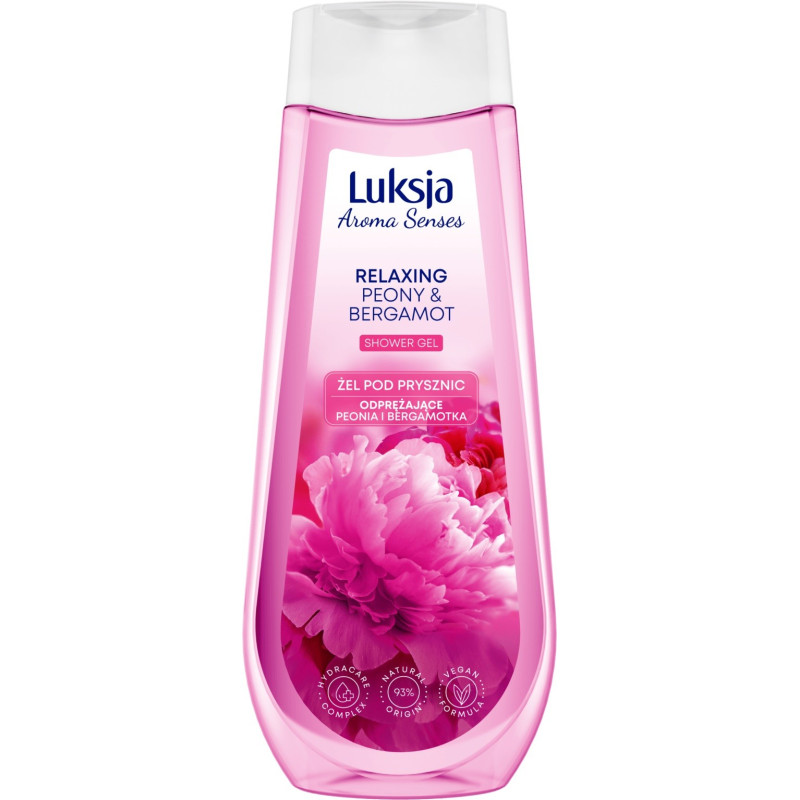 Luksja Aroma Senses Odprężający Żel pod prysznic -  Peonia i Bergamotka 500ml