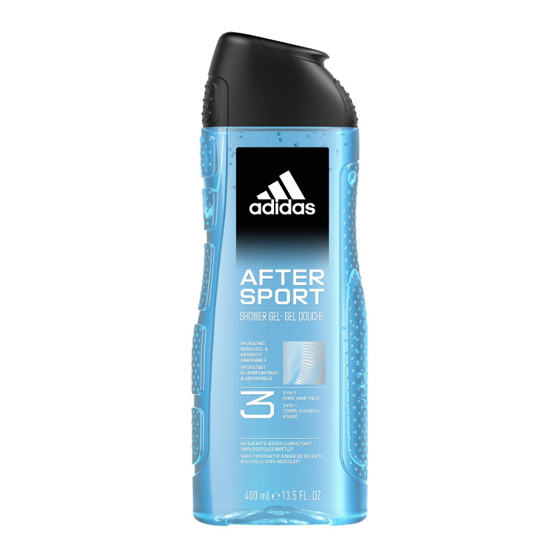 Adidas After Sport Żel do mycia 3w1 dla mężczyzn 400ml Adidas After Sport Żel do mycia 3w1 dla mężczyzn 400ml