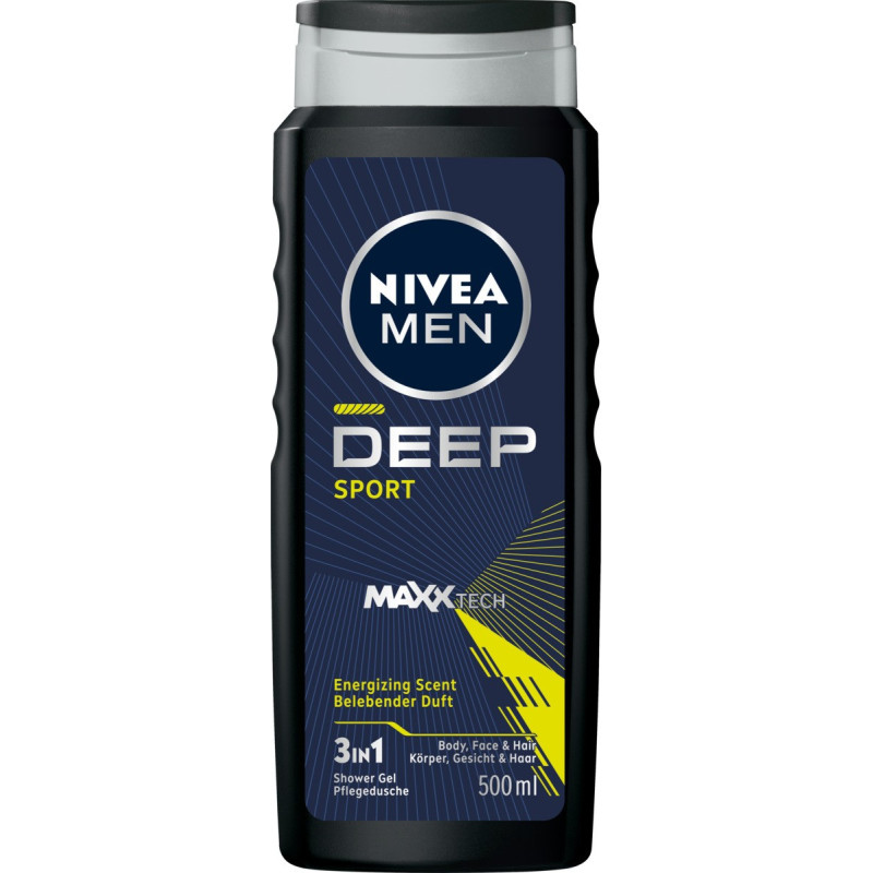 NIVEA MEN Żel pod prysznic 3w1 Deep Sport 500 ml