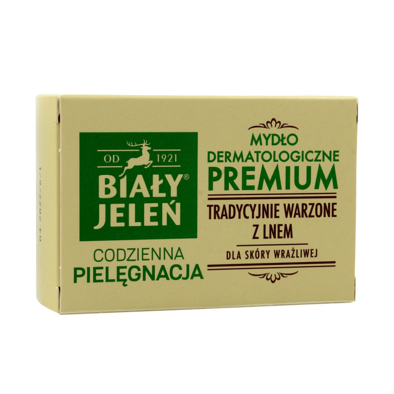 Biały Jeleń Codzienna Pielęgnacja Mydło dermatologiczne Premium w kostce kartonik 100g