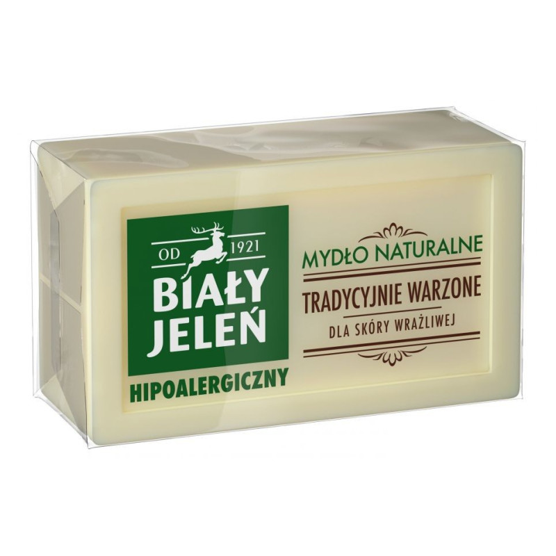 Biały Jeleń Mydło naturalne hipoalergiczne tradycyjnie warzone 150g Biały Jeleń Mydło naturalne hipoalergiczne tradycyjnie warzone 150g