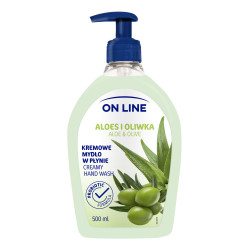 On Line Mydło kremowe w dozowniku Aloes i Oliwka  500ml