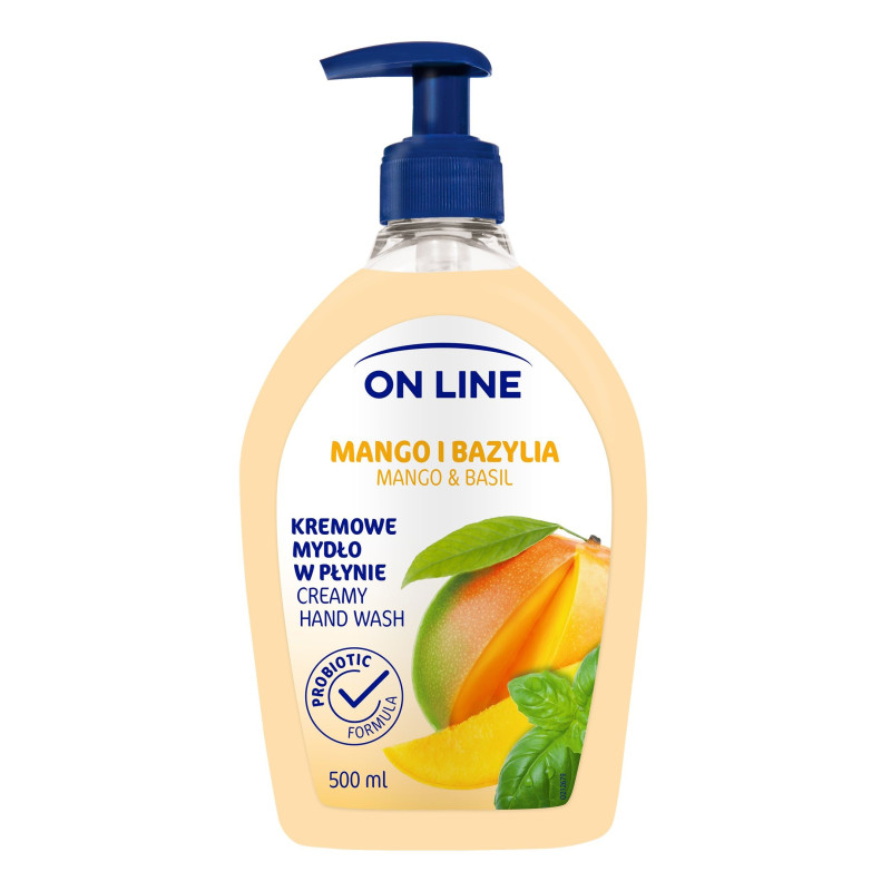 On Line Mydło kremowe w dozowniku Mango i Bazylia  500ml