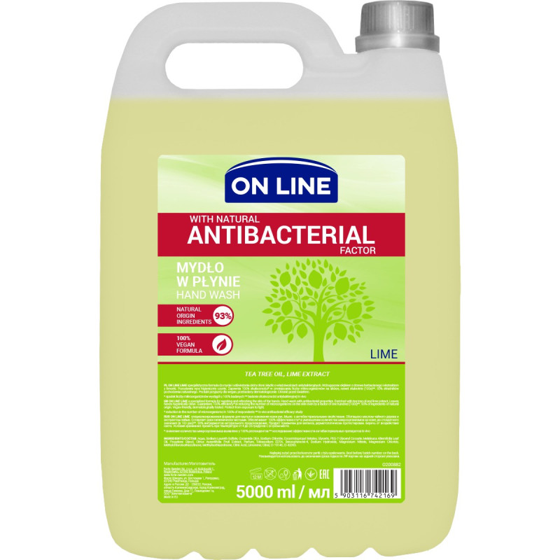 On Line Mydło antybakteryjne w płynie Lime 5L On Line Mydło antybakteryjne w płynie Lime 5L