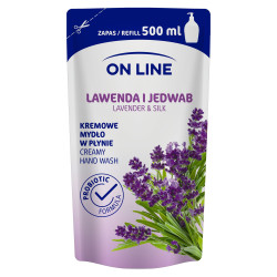 On Line Mydło kremowe w płynie Lawenda i Jedwab - uzupełnienie  500ml