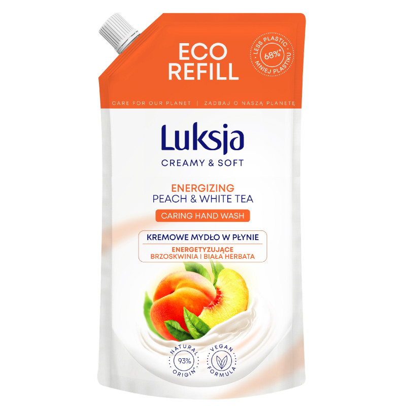 Luksja Creamy & Soft Energizujące Kremowe Mydło w płynie Brzoskwinia i Biała Herbata 400ml - zapas