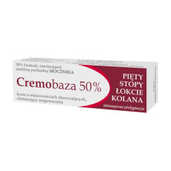 CREMOBAZA 50% Krem z mocznikiem złuszczający do pięt,stóp,łokci i kolan - skóra  zrogowaciała 30g