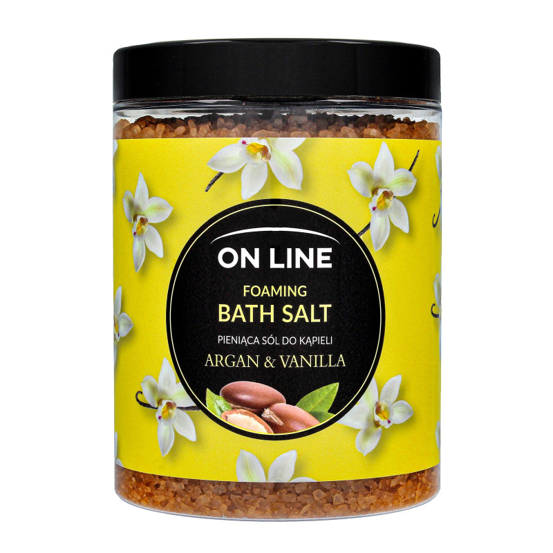 On Line Pieniąca Sól do kąpieli Agran & Vanilla 1200g