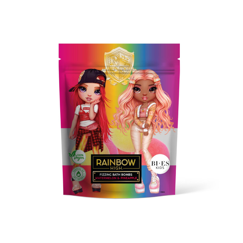 BI-ES Kids Musujące Kule do kąpieli Rainbow High - Watermelon & Pinapple 1op.