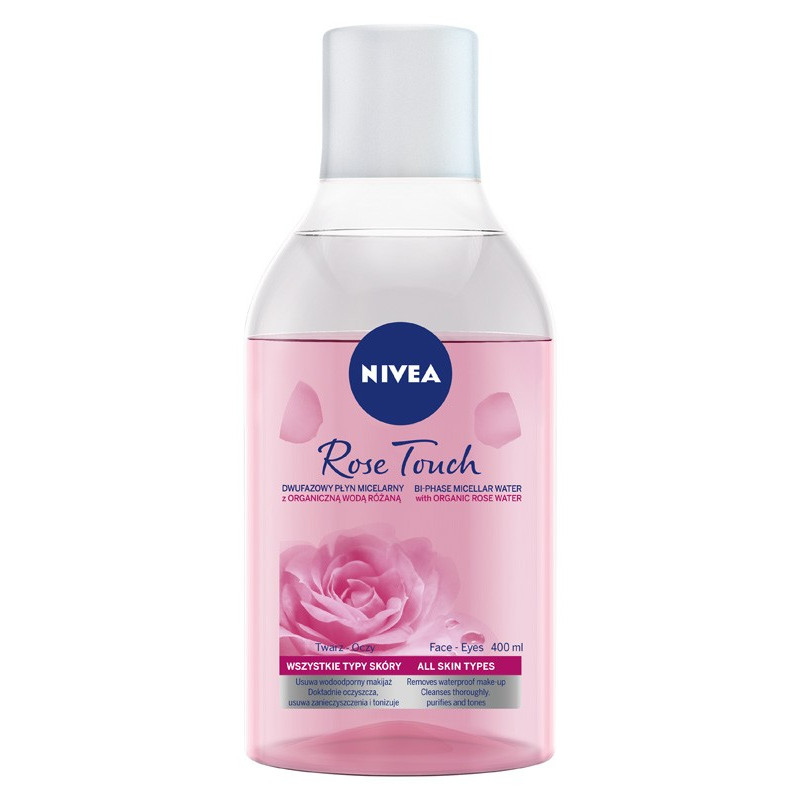 Nivea Micell Air Skin Breathe Micelarny Płyn dwufazowy z Wodą Różaną  400ml