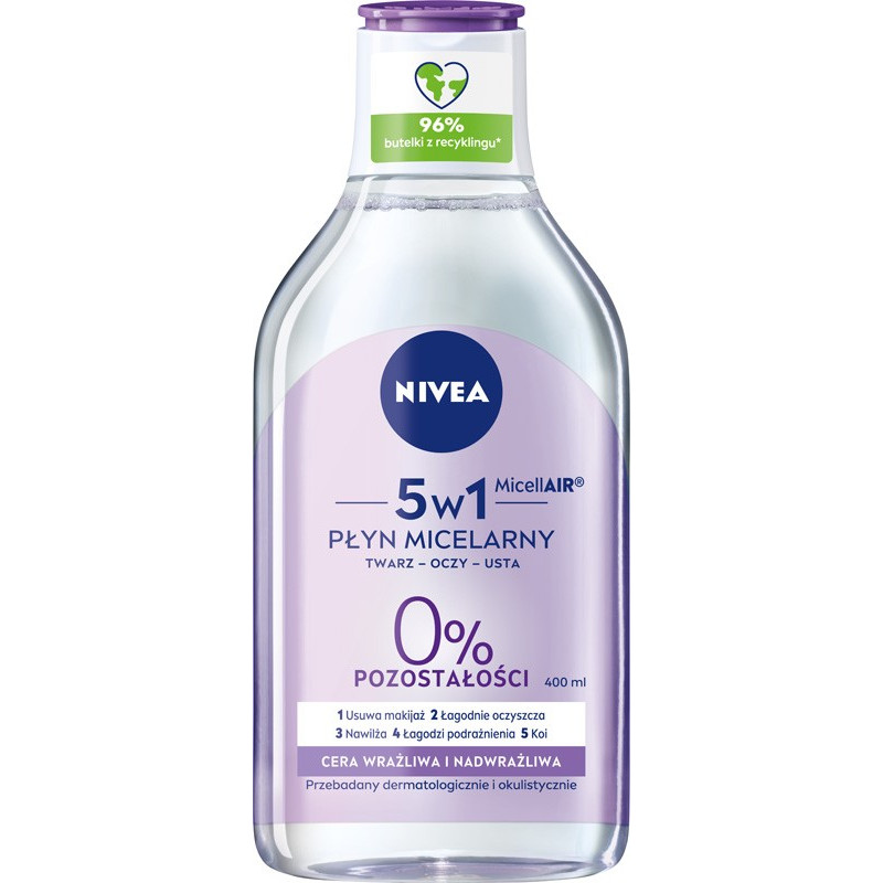 Nivea Sensitive Płyn micelarny 3w1 do cery wrażliwej  400ml