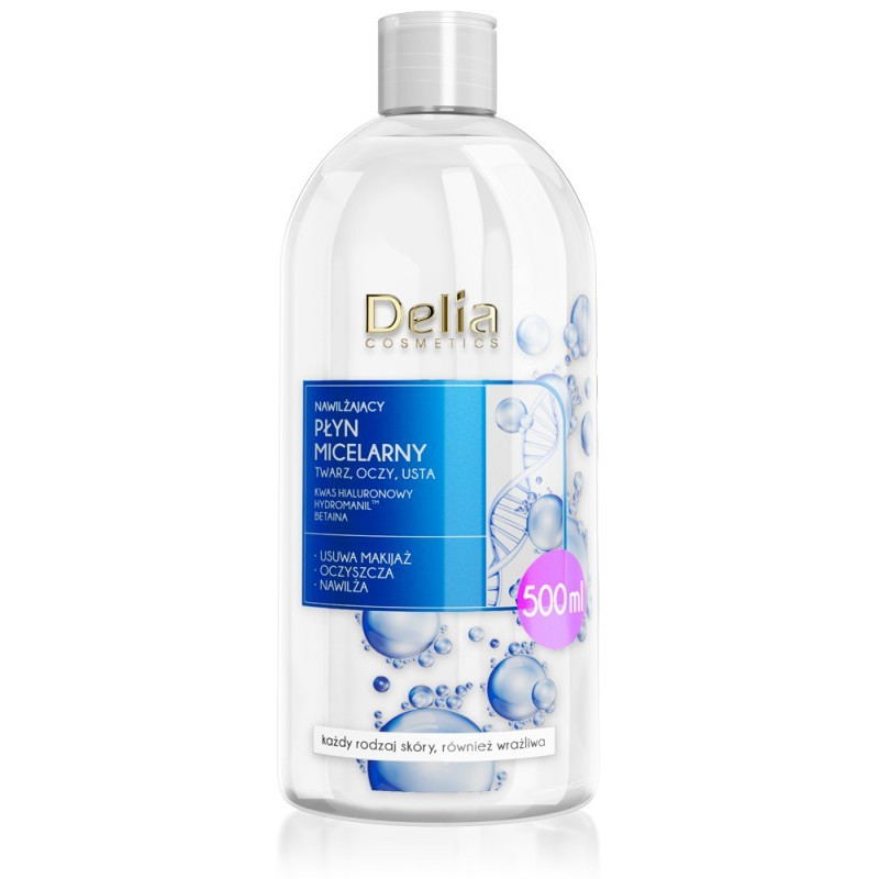 Delia Cosmetics Płyn Micelarny nawilżający - każdy rodzaj cery  500ml