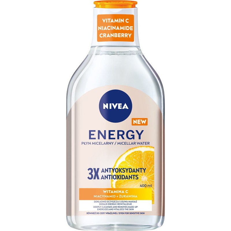 Nivea Płyn micelarny do demakijażu Energy - każdy rodzaj cery 400ml