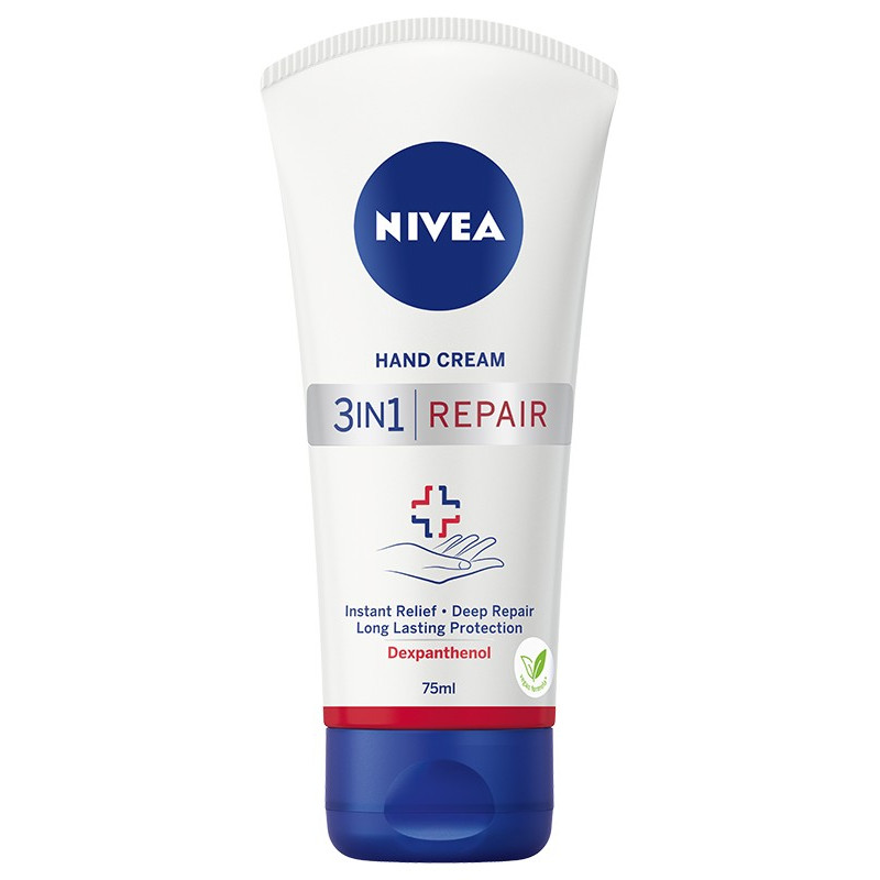 Nivea Hand Cream Krem do rąk odbudowujący 3w1 Repair 75ml