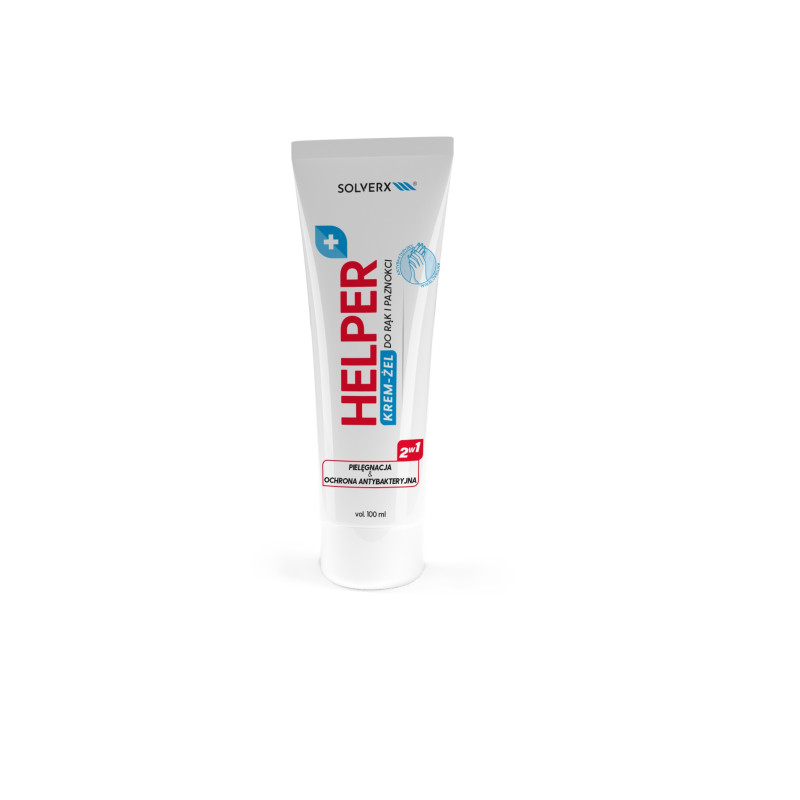 SOLVERX Helper Żel-Krem ANTYBAKTERYJNY Kompleks z mikrosrebrem 100ml SOLVERX Helper Żel-Krem ANTYBAKTERYJNY Kompleks z mikrosrebrem 100ml