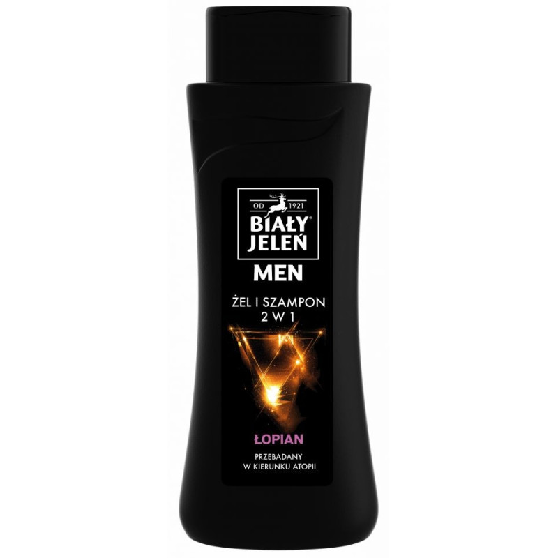 Biały Jeleń for Men Szampon Żel hipoalergiczny 2w1 z łopianem  300ml