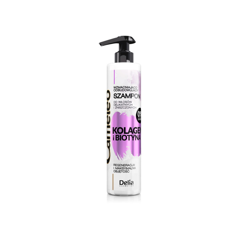 Delia Cosmetics Cameleo Kolagen i Biotyna Szampon wzmacniająco-odbudowujący 250ml Delia Cosmetics Cameleo Kolagen i Biotyna Szampon wzmacniająco-odbudowujący 250ml