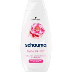 Schwarzkopf Schauma Szampon i odżywka Rose Oil 2in1 do włosów splątanych i matowych 400ml